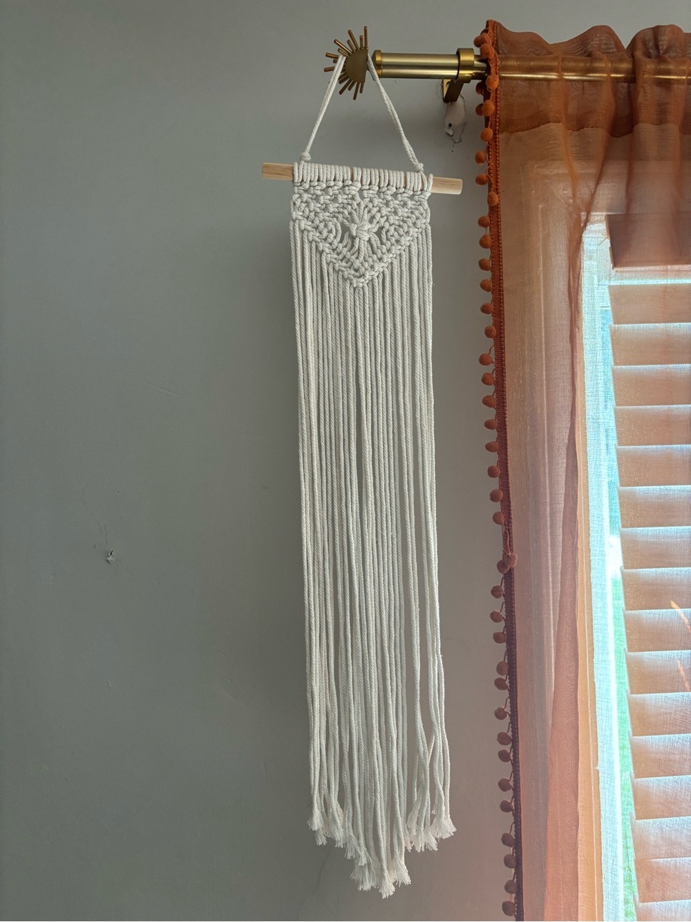 Handmade White Macrame Wall Hanging - Boho Home Decor